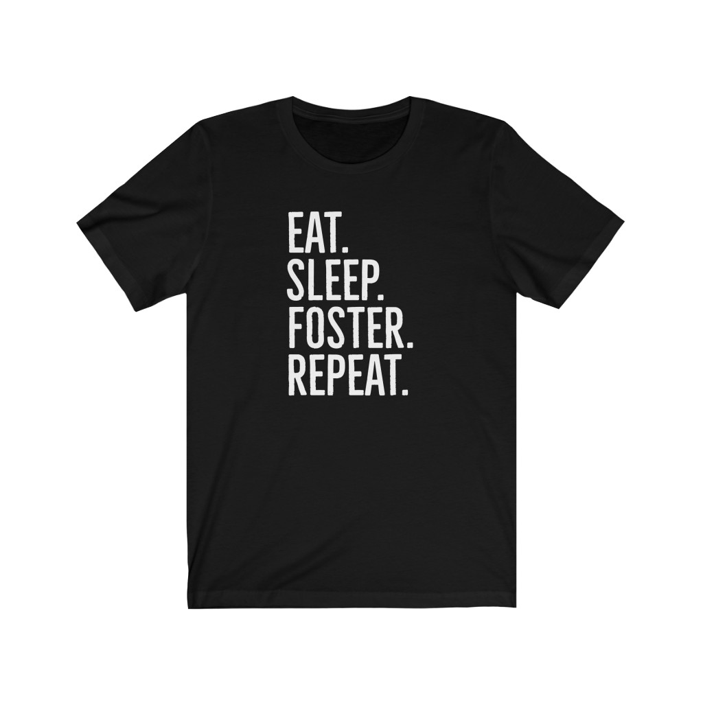 Eat Sleep Foster Repeat Unisex Tee Purripaw